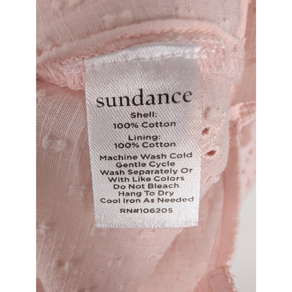 Sundance Valeria Top Blouse Eyelet Lace Bohemian Western Blush Pink Size L - Picture 9 of 12
